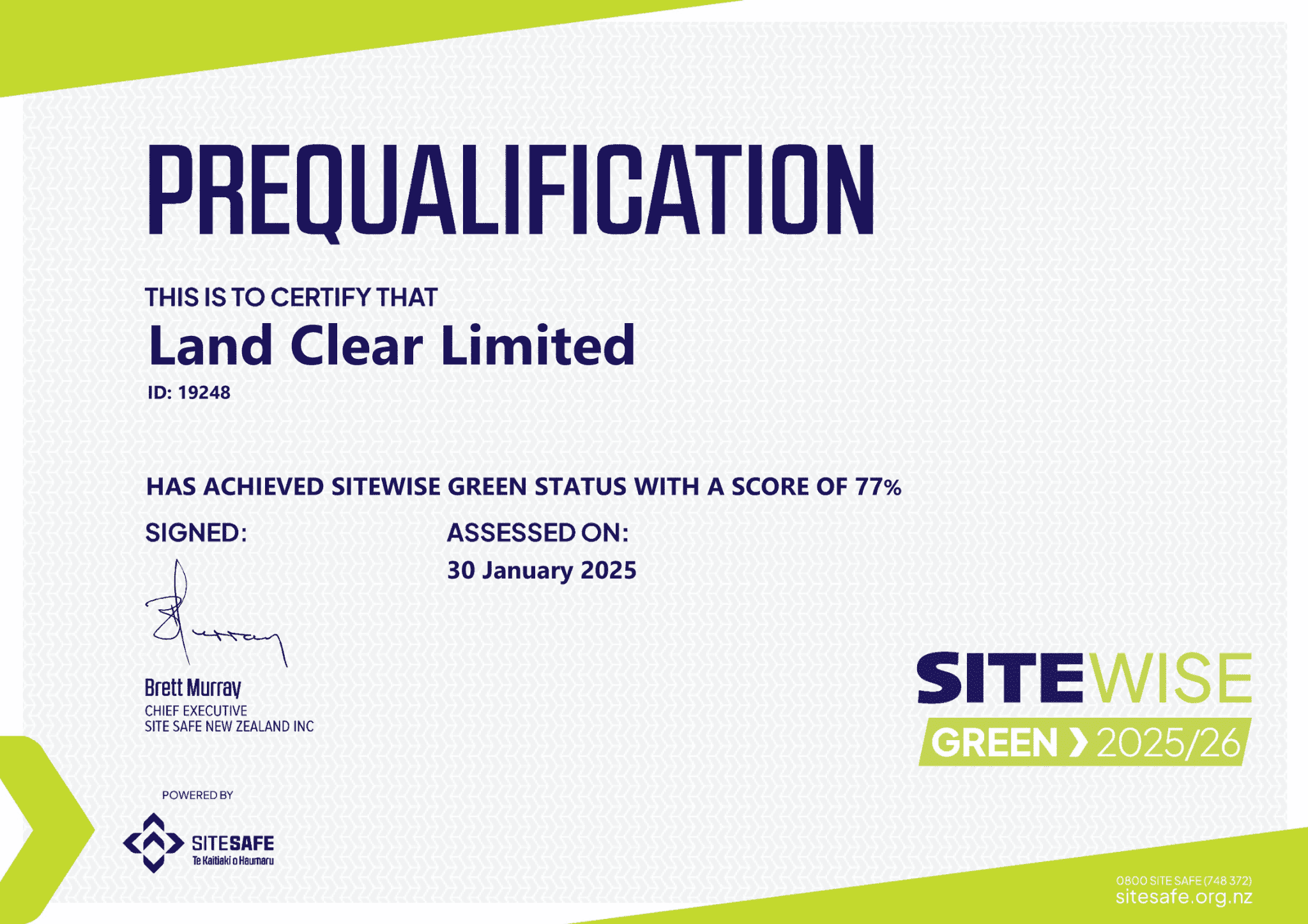 Green Certificate 2025-1